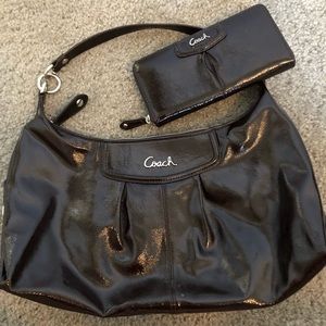 Coach:  Dark Brown Purse and Wallet